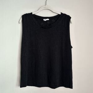 LNA Black Twist Collar Tank Top Women's Large